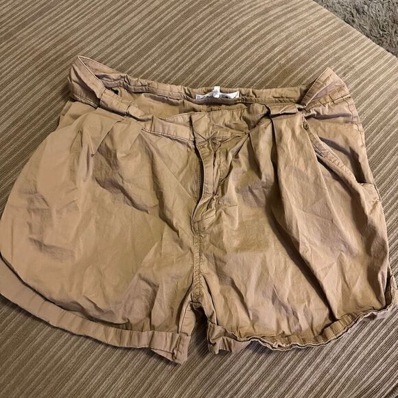 Frame tan tie up rolled short size 2 - Picture 1 of 9
